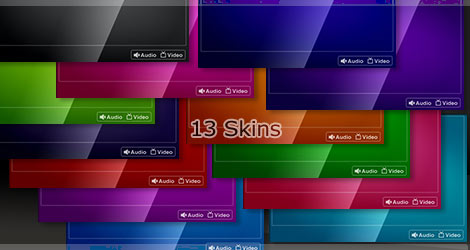flash media player skin mp3 video